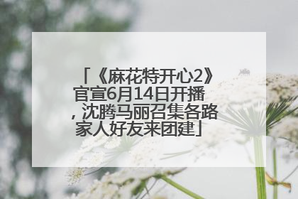 《麻花特开心2》官宣6月14日开播，沈腾马丽召集各路家人好友来团建