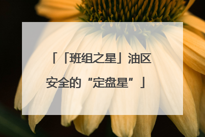 「班组之星」油区安全的“定盘星”