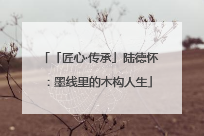 「匠心·传承」陆德怀：墨线里的木构人生