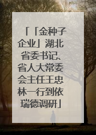 「金种子企业」湖北省委书记、省人大常委会主任王忠林一行到依瑞德调研