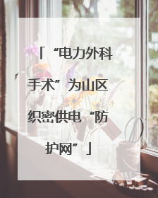 “电力外科手术”为山区织密供电“防护网”