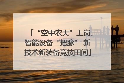 “空中农夫”上岗、智能设备“把脉” 新技术新装备竞技田间