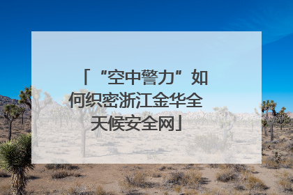 “空中警力”如何织密浙江金华全天候安全网