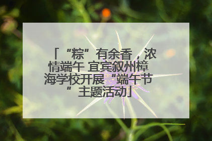 “粽”有余香，浓情端午 宜宾叙州樟海学校开展“端午节”主题活动