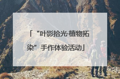 “叶影拾光·植物拓染”手作体验活动