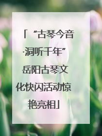 “古琴今音·洞听千年” 岳阳古琴文化快闪活动惊艳亮相