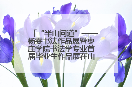 “半山问道”——杨雯书法作品展暨枣庄学院书法学专业首届毕业生作品展在山东省文化馆开幕