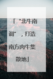 “北牛南调”，打造南方肉牛集散地