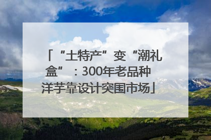 “土特产”变“潮礼盒”：300年老品种洋芋靠设计突围市场