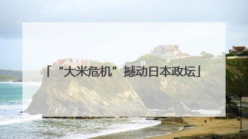 “大米危机”撼动日本政坛