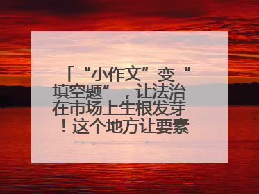 “小作文”变“填空题”，让法治在市场上生根发芽！这个地方让要素式文书入民心