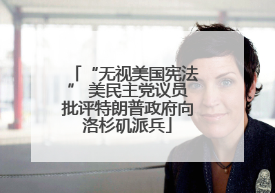 “无视美国宪法” 美民主党议员批评特朗普政府向洛杉矶派兵