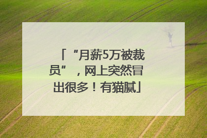 “月薪5万被裁员”，网上突然冒出很多！有猫腻