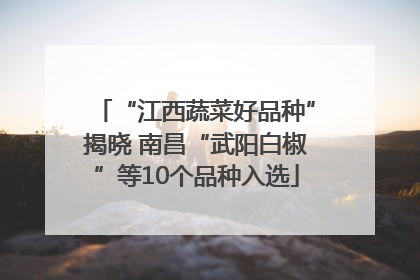 “江西蔬菜好品种”揭晓 南昌“武阳白椒”等10个品种入选
