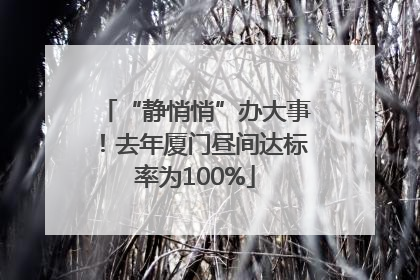 “静悄悄”办大事！去年厦门昼间达标率为100%