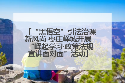 “黑悟空”引法治课新风尚 枣庄峄城开展“峄起学习·政策法规宣讲面对面”活动