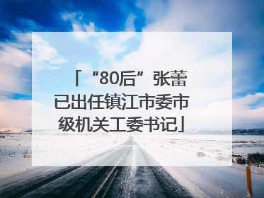 “80后”张蕾已出任镇江市委市级机关工委书记
