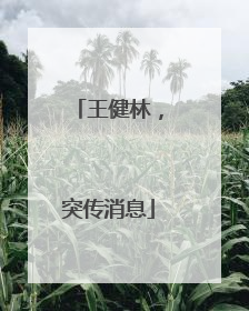 王健林，突传消息