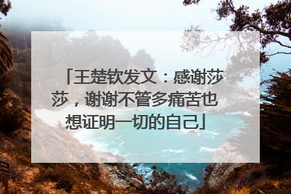 王楚钦发文：感谢莎莎，谢谢不管多痛苦也想证明一切的自己