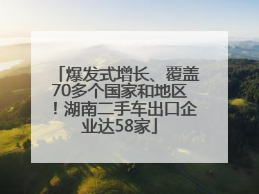 爆发式增长、覆盖70多个国家和地区！湖南二手车出口企业达58家