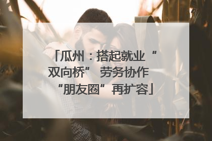 瓜州：搭起就业“双向桥” 劳务协作“朋友圈”再扩容