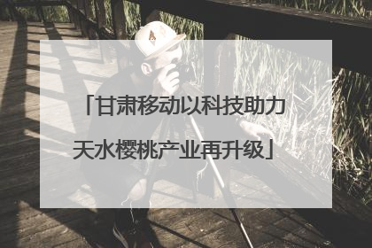 甘肃移动以科技助力天水樱桃产业再升级