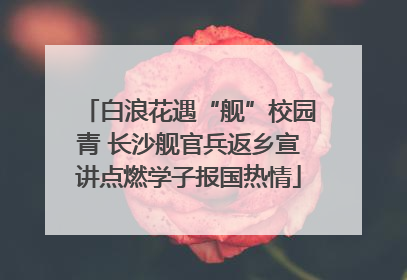白浪花遇“舰”校园青 长沙舰官兵返乡宣讲点燃学子报国热情