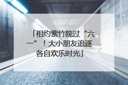 相约紫竹院过“六一”！大小朋友追逐各自欢乐时光