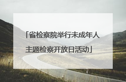 省检察院举行未成年人主题检察开放日活动