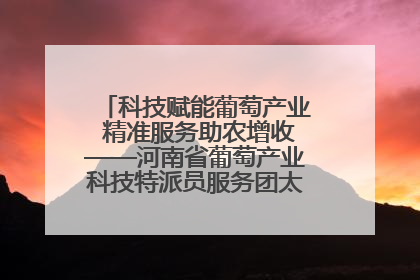 科技赋能葡萄产业 精准服务助农增收——河南省葡萄产业科技特派员服务团太康县科技服务纪实