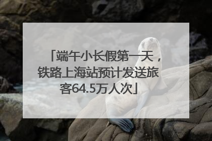 端午小长假第一天，铁路上海站预计发送旅客64.5万人次