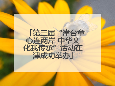 第三届“津台童心连两岸 中华文化我传承”活动在津成功举办