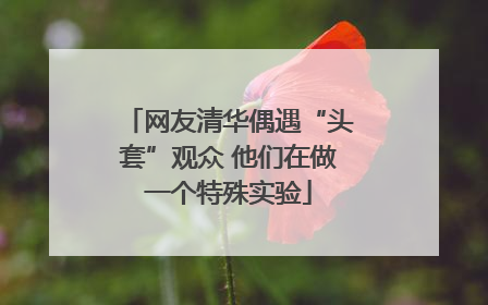 网友清华偶遇“头套”观众 他们在做一个特殊实验