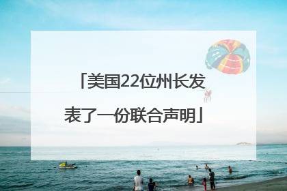 美国22位州长发表了一份联合声明