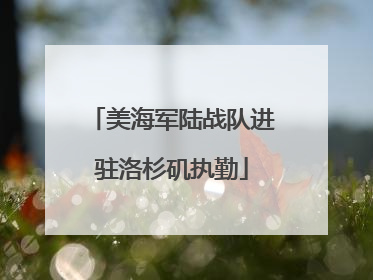 美海军陆战队进驻洛杉矶执勤