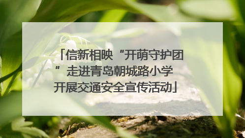 信新相映“开萌守护团”走进青岛朝城路小学 开展交通安全宣传活动