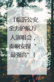 临沂公安全力护航万人演唱会，奏响安保“最强音”