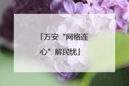 万安“网格连心”解民忧