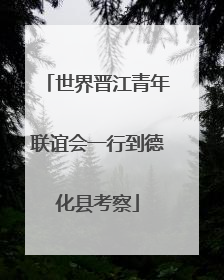 世界晋江青年联谊会一行到德化县考察