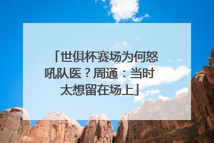 世俱杯赛场为何怒吼队医？周通：当时太想留在场上