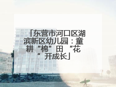 东营市河口区湖滨新区幼儿园：童耕“棉”田 “花”开成长