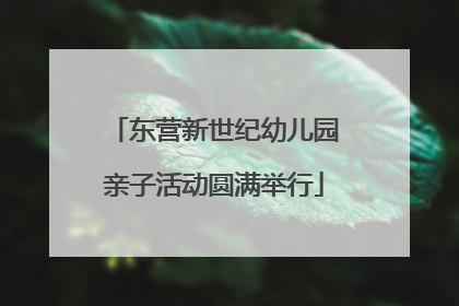 东营新世纪幼儿园亲子活动圆满举行