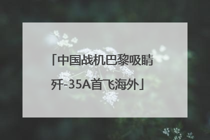 中国战机巴黎吸睛 歼-35A首飞海外