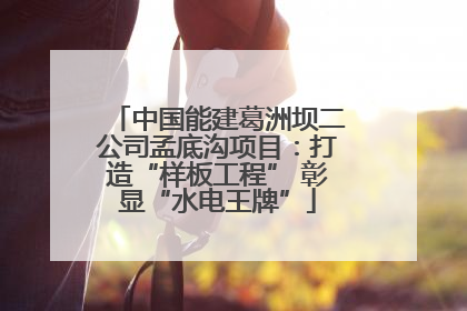 中国能建葛洲坝二公司孟底沟项目：打造“样板工程” 彰显“水电王牌”