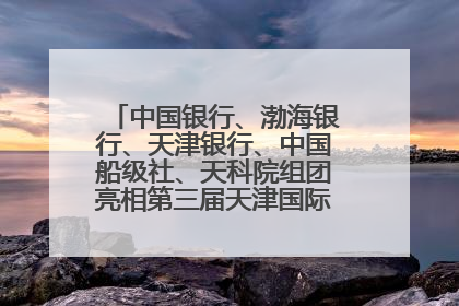中国银行、渤海银行、天津银行、中国船级社、天科院组团亮相第三届天津国际航运展 输出航运服务“中国方案”