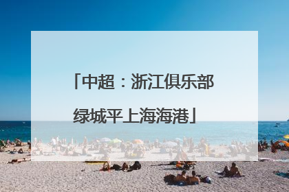 中超：浙江俱乐部绿城平上海海港