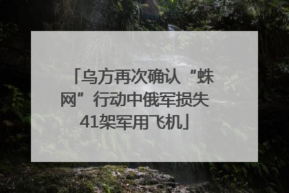 乌方再次确认“蛛网”行动中俄军损失41架军用飞机