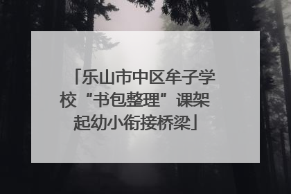 乐山市中区牟子学校“书包整理”课架起幼小衔接桥梁