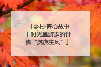 乡村·匠心故事丨时光里游走的针脚“虎虎生风”