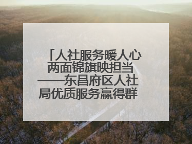 人社服务暖人心 两面锦旗映担当——东昌府区人社局优质服务赢得群众双赞誉